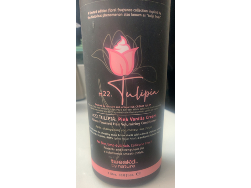 Tweak'd By Nature Volumizing Hair Conditioner, Pink Vanilla Cream, 33.8 fl oz/1 L