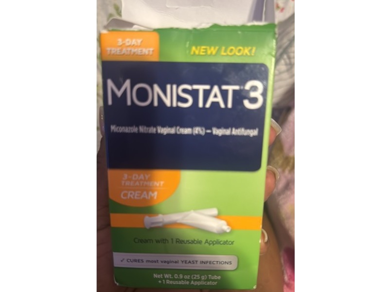 Monistat 3 Miconazole Nitrate Vaginal Cream, 0.9 oz/25 g