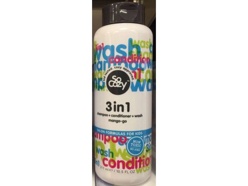 So Cozy 3 In 1 Shampoo, Conditioner And Wash, Mango-Go, 10.5 fl oz/311 mL