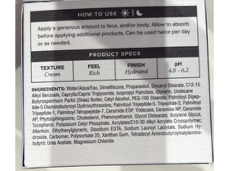 DRMTLGY Hydrate + Restore Peptide Night Cream, 2 fl oz/59 mL