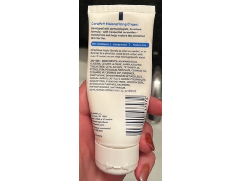 CeraVe Moisturizing Cream, Normal to Dry Skin, 1.89 fl oz / 56 mL