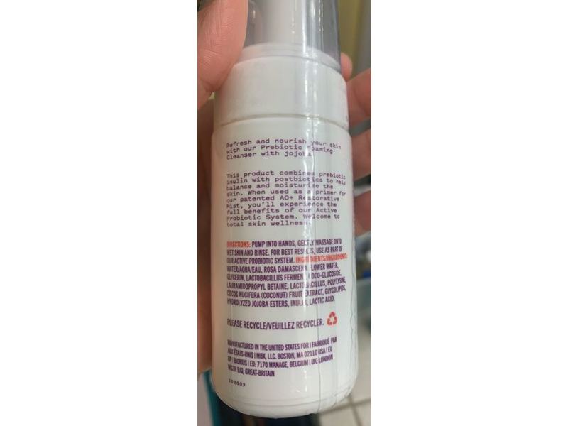 Mother Dirt Prebiotic Foaming Cleanser, Jojoba, 3.4 fl oz