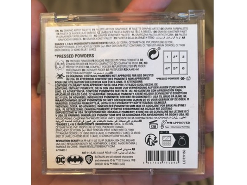 Revolution X DC Batman Graphic Artist Palette, 0.08 oz/2.3 g