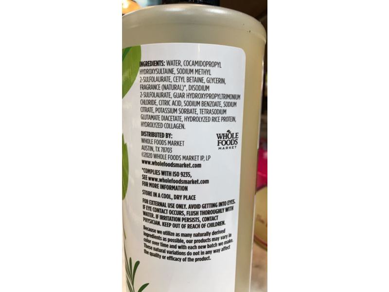 365 Whole Foods Market Volume & Thickness Shampoo, Rosemary Mint, 32 fl oz/946 mL