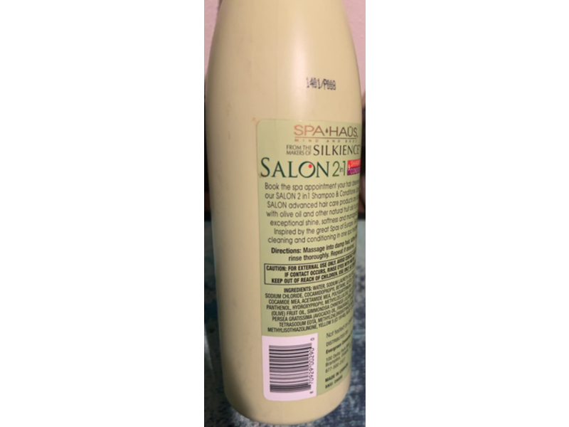 Spa Haus Salon 2 In 1 Shampoo & Conditioner, 20 fl oz/591 mL