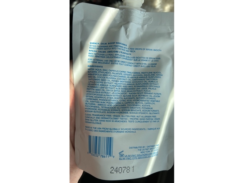 The Outset Nourishing Squalane Daily Moisturizer, 2.5 fl oz/75 mL