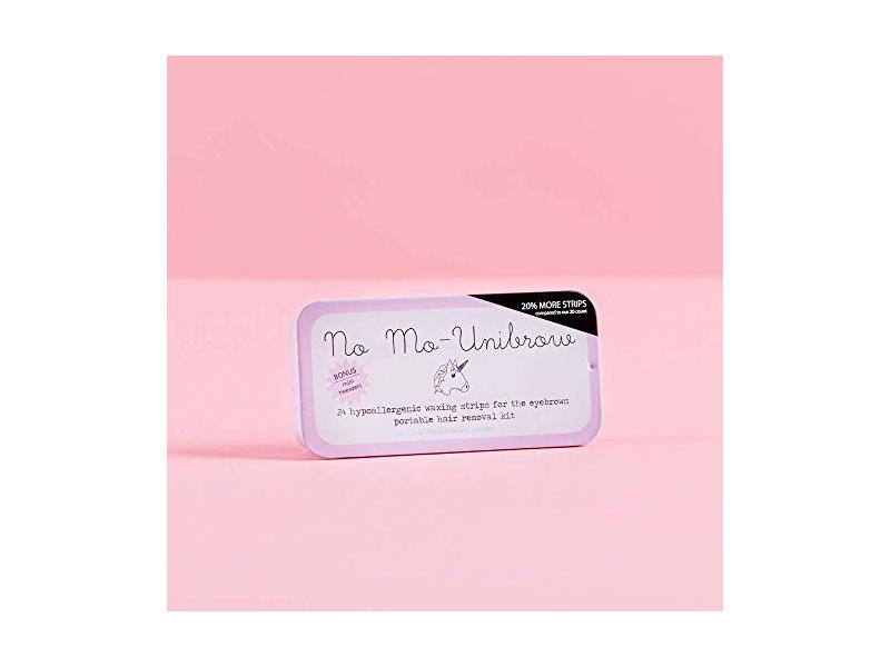 No Mo-Unibrow Eyebrows Hypoallergenic Waxing Srtips Portable Hair Removal Kit, 24 Count