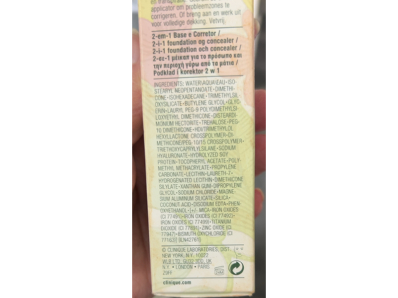 Clinique Beyond Perfecting Foundation + Concealer, No. 11 Honey MF-G, 1 fl oz/30 mL