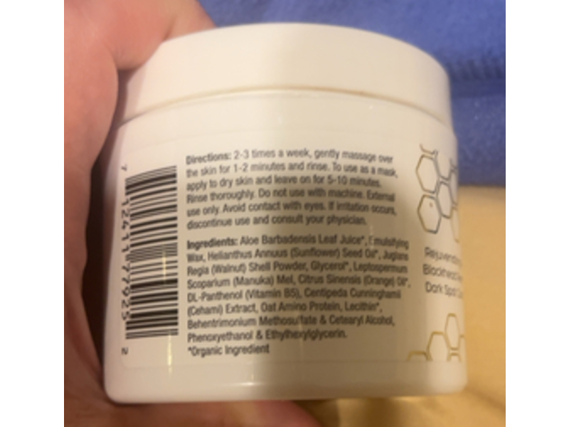 Era Organics Revive+ Microdermabrasion Scrub & Mask, Manuka Honey Walnut, 4 oz/113 g