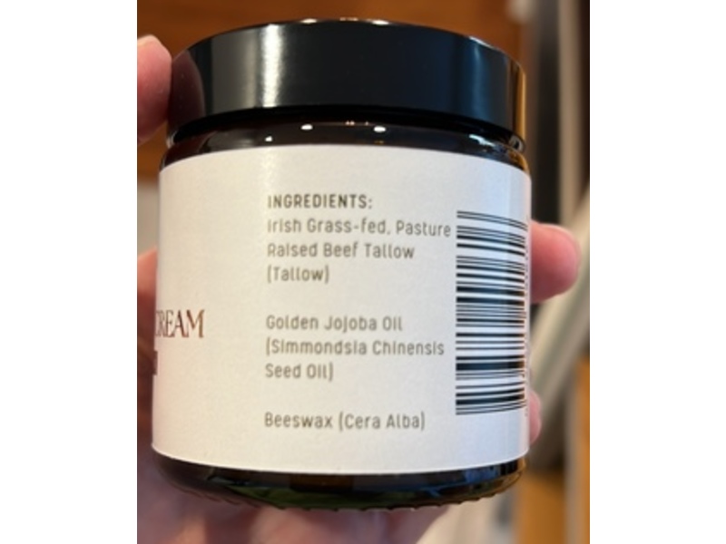 Ancestral Cosmetics Tallow Body Cream, Unscented, 4 oz/120 mL