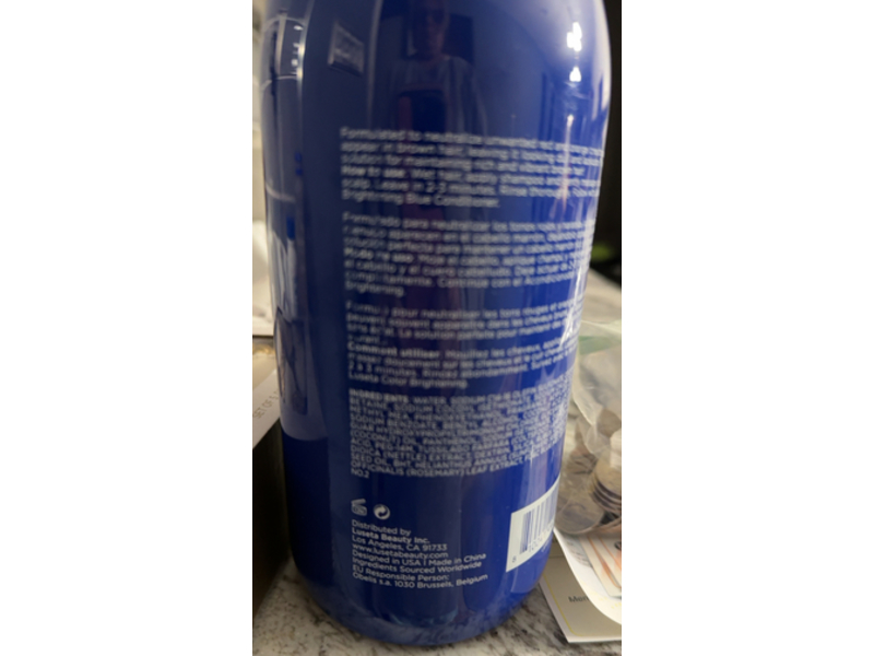 Luseta Blue Color Brightening Blue Shampoo, 33.8 fl oz/1 L