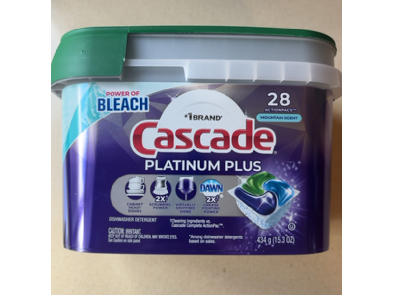 Cascade Platinum Plus ActionPacs, Mountain Scent, 15.3 oz/434 g, 28 Pacs