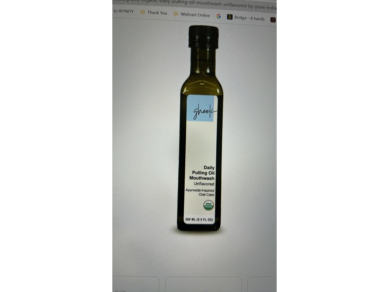 Gheek Daily Pulling Oil Mouthwash, Unflavored, 8.5 fl oz/250 mL