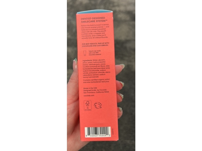 Cocolab Cocoshine Whitening Toothpaste, Lychee Breeze, 4 oz/113 g