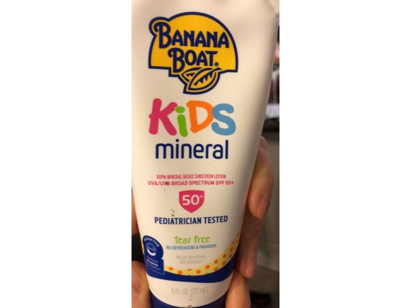 Banana Boat Kids Mineral Sunscreen SPF 50+, 6 fl oz/177 mL