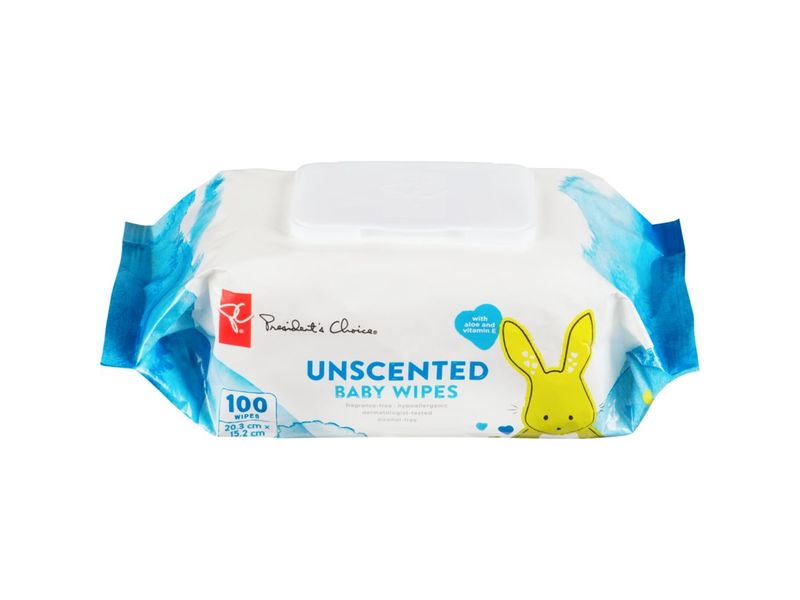 President's Choice Unscented Baby Wipes, 100 count Ingredients and Reviews