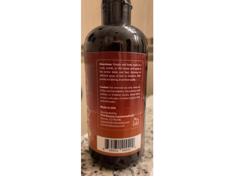 First Botany Natural Soothing Body Wash, Tea Tree + Lemongrass + Clary Sage, 16 fl oz/473 mL