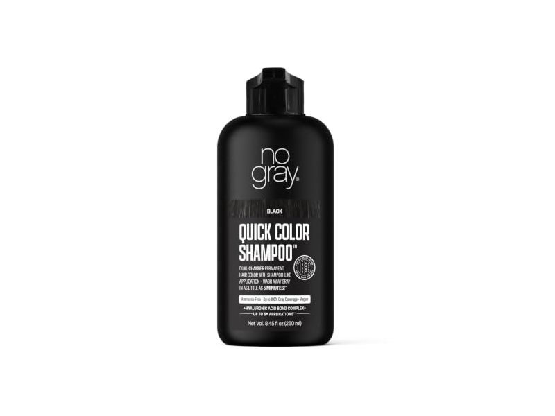 No Gray Quick Color Shampoo, Black, 8.45 fl oz/250 mL