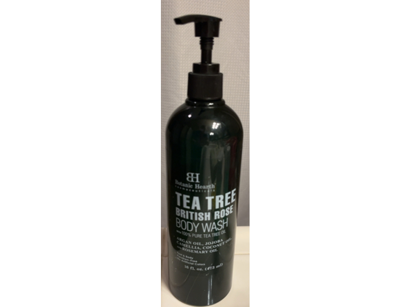 Botanic Hearth Body Wash, Tea Tree British Rose,16 fl oz/473 mL