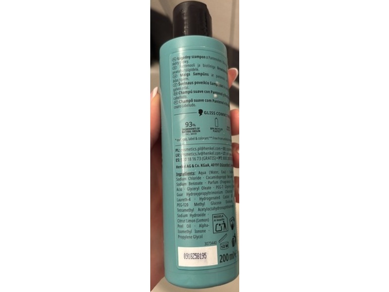 Schwarzkopf Gliss Scalp Balance Gentle Shampoo, Panthenol & Biotin, 200 mL
