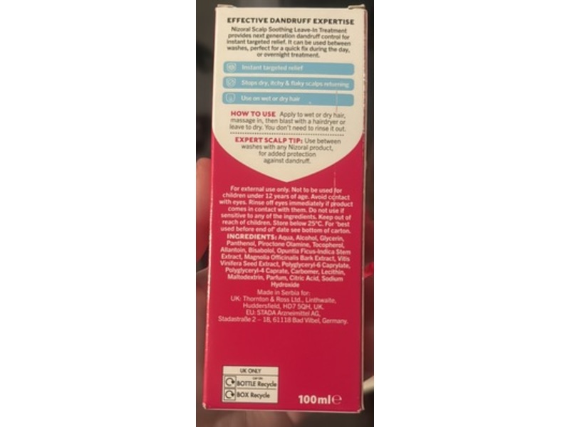 Nizoral Anti-Dandruff Scalp Soothing Leave-In Treatment, 100 mL