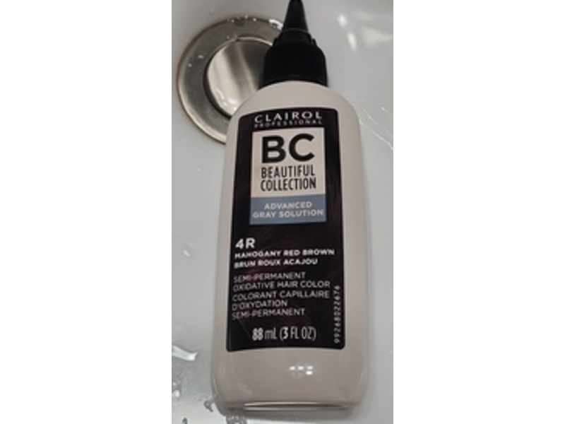 Clairol Professional Beautiful Collection Advanced Gray Solutions Semi Permanent Hair Color, Mahogany Red Brown, 3 fl oz/88 mL