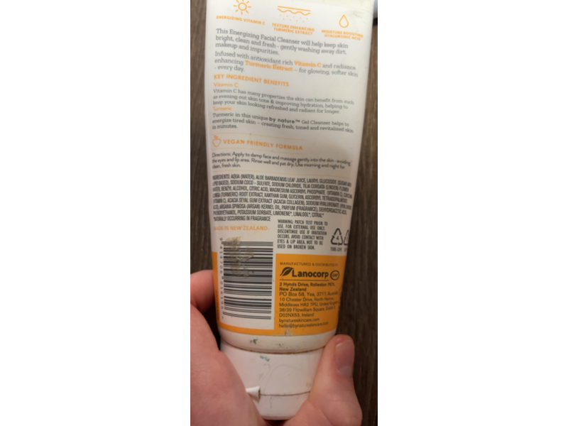 By Nature Brightening +Hydrating Gel Cleanser Vitamin C + Turmeric, 9 oz/255 g