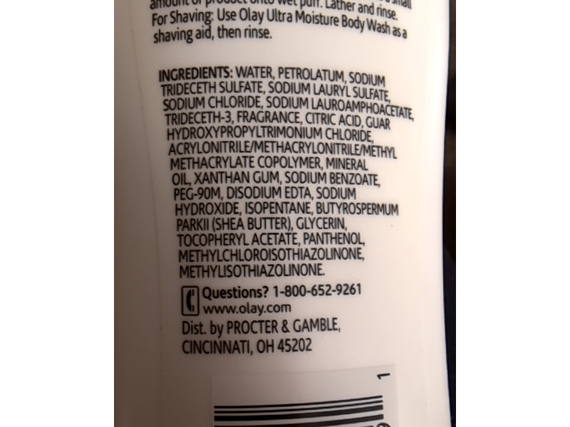 Olay Ultra Moisture Body Wash, Shea Butter, 12 fl oz/354 mL