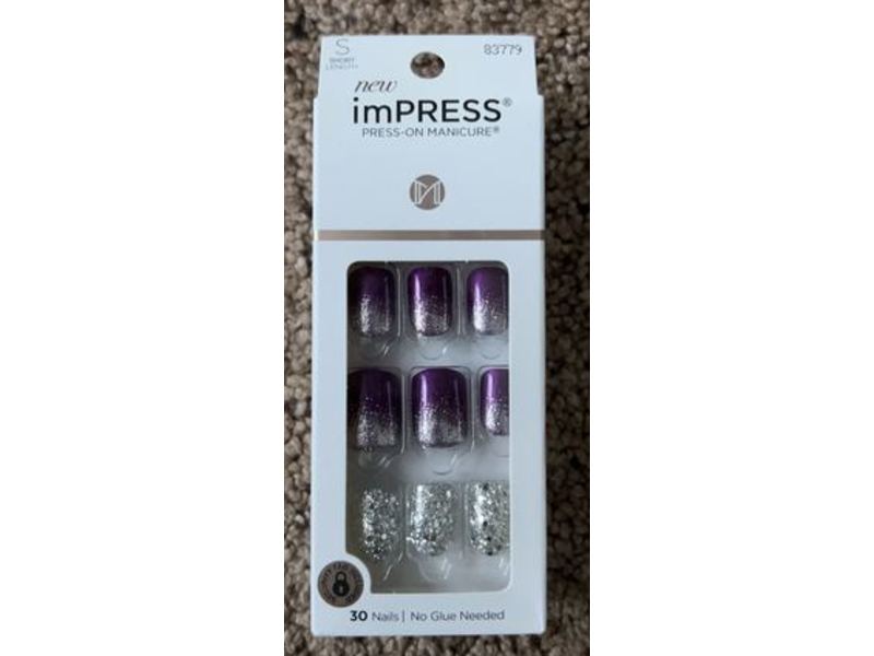 Kiss Impress Press-On Manicure Fake Nails, Heartquake, 30 Count