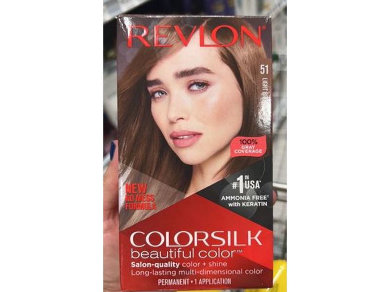 Revlon Color Silk Beautiful Permanent Hair Color, 051 Light Brown, 1 Pack
