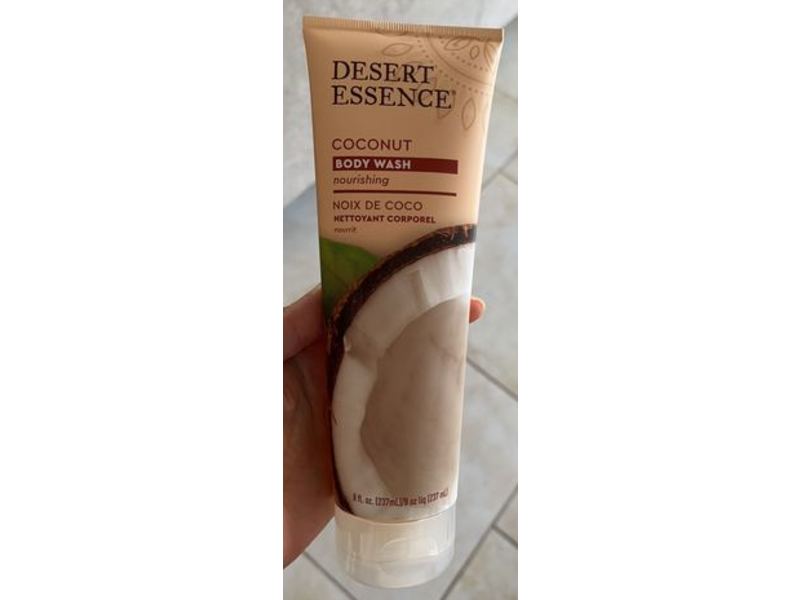 Desert Essence Nourishing Body Wash, Coconut, 8 fl oz/237 mL, Pack Of 2