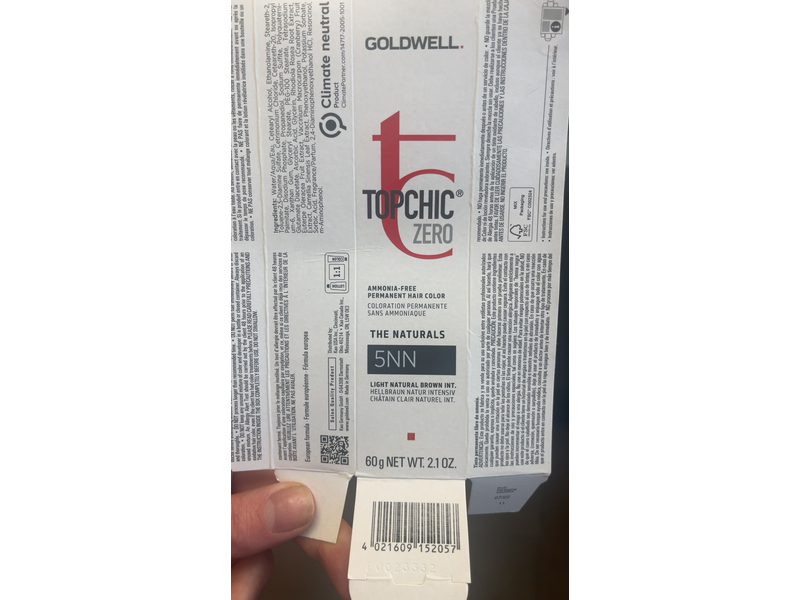 Goldwell Topchic Zero Hair color, Light Natural Brown, 2.1 oz/60 g