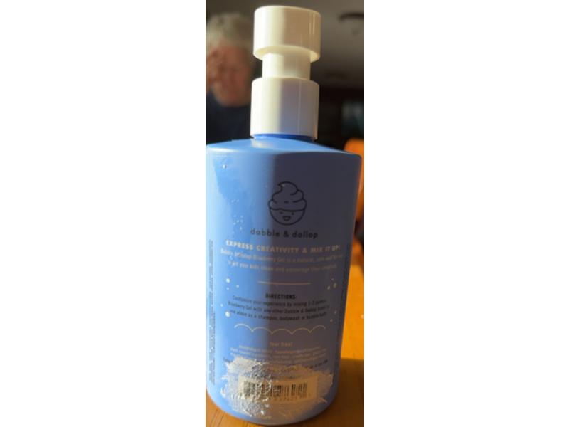 Dabble & Dollop Bubble Bath, Body Wash & Shampoo, Blueberry Gel, 10 fl oz/296 mL