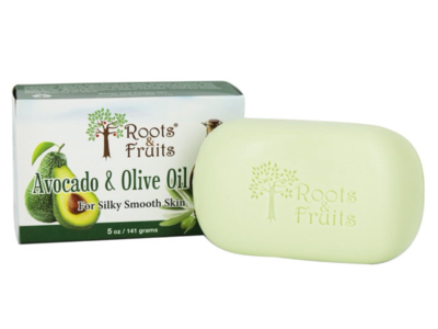 Roots & Fruits Bar Soap, Avocado & Olive Oil, 5 oz/141 g