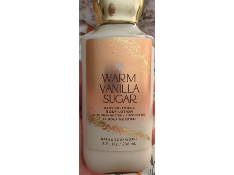 Bath & Body Works Warm Vanilla Sugar Daily Nourishing Body Lotion, Shea Butter + Coconut Oil, 8 fl oz/236 mL, Pack Of 3