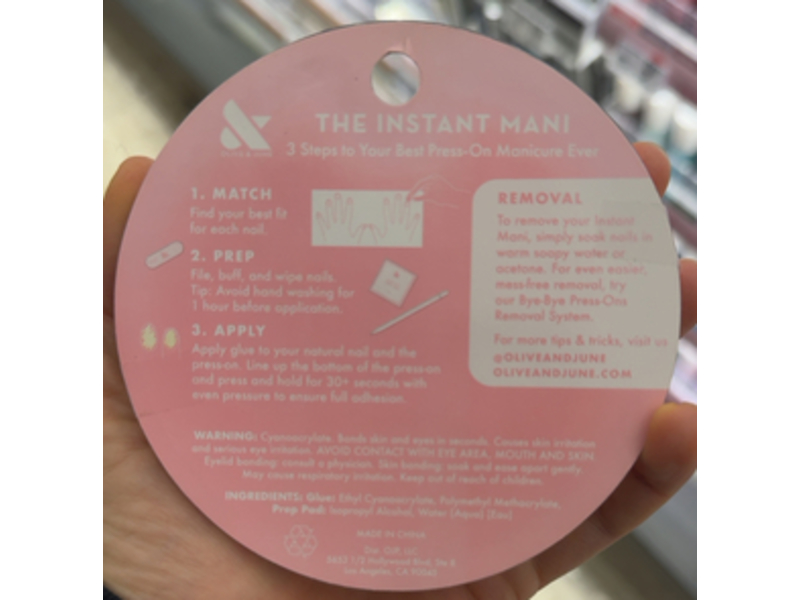 Olive & June The Instant Mani Press On Nails, Field Day, Short, 42 Count