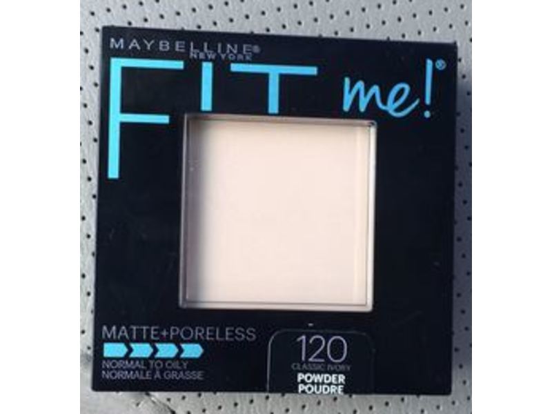 Maybelline New York Fit Me! Matte + Poreless Foundation Powder, Classic Ivory 120, 0.30 oz