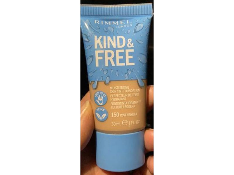 Rimmel Kind & Free Moisturising Skin Tint Foundation, 150 Rose Vanilla, 1 fl oz/30 mL