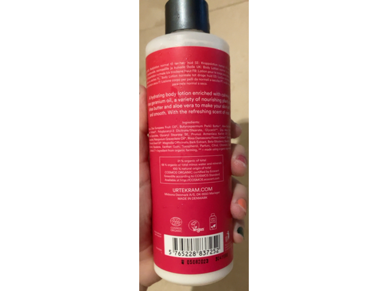 Urtekam Moisturizing Body Lotion, Rose, 8.2 fl oz/245 mL
