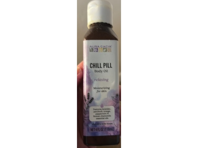 Aura Cacia Relaxing Body Oil, Chill Pill, 4 fl oz/118 mL