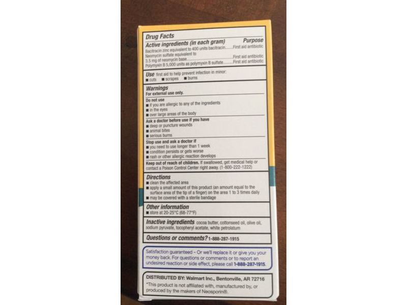 Equate First Aid Triple Antibiotic Ointment, 2 oz/56 g, 2 count