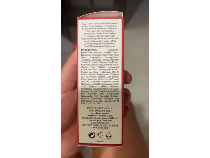 Kiehl's Vital Skin-Strengthening Hyaluronic Acid Super Serum 1.7oz (50ml)