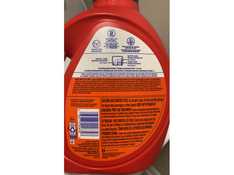 Tide Hygienic Clean Heavy 10X Duty, Spring Meadow, 74 Load, 115 fl oz/3.4 L