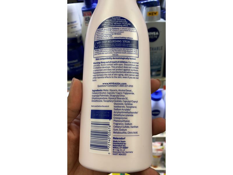 Nivea Body Lotion, Nourishing Radiance, 13.5 fl oz/400 mL