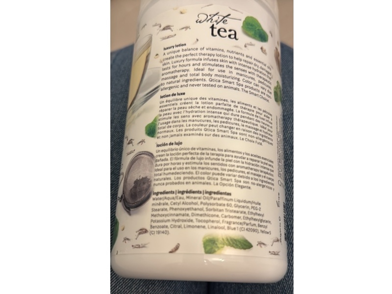 Q Smart Spa White Tea Luxury Lotion, 34 oz/964 g