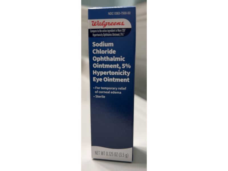 Walgreens Hypertonicity Eye Ointment, Sodium Chloride, 0.125 oz/3.5 g
