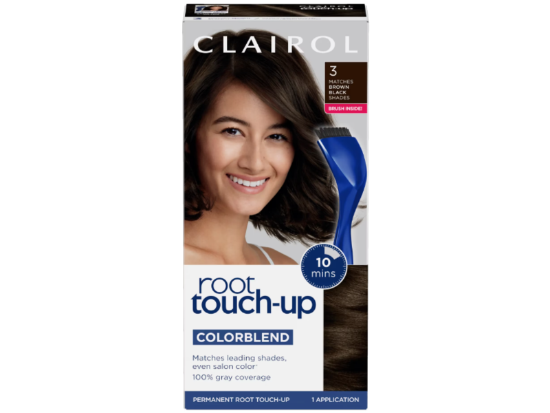 Clairol ColourBlend Permanent Root Touch Up, 3 Brown Black, 1 Application