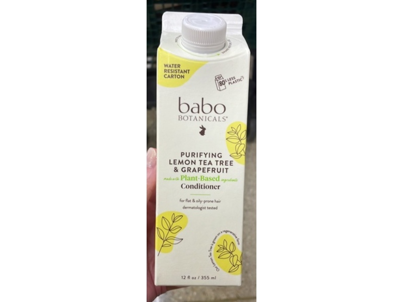 Babo Botanicals Purifying Conditioner, Lemon Tea Tree & Grapefruit, 12 fl oz/355 mL