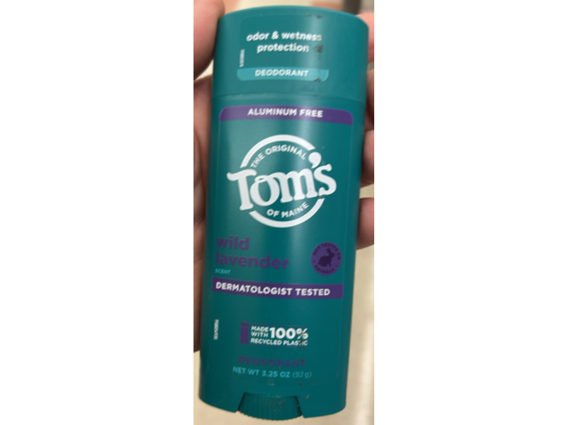 Tom's of Maine Deodorant, Wild Lavender Scent, 3.25 oz/92 g