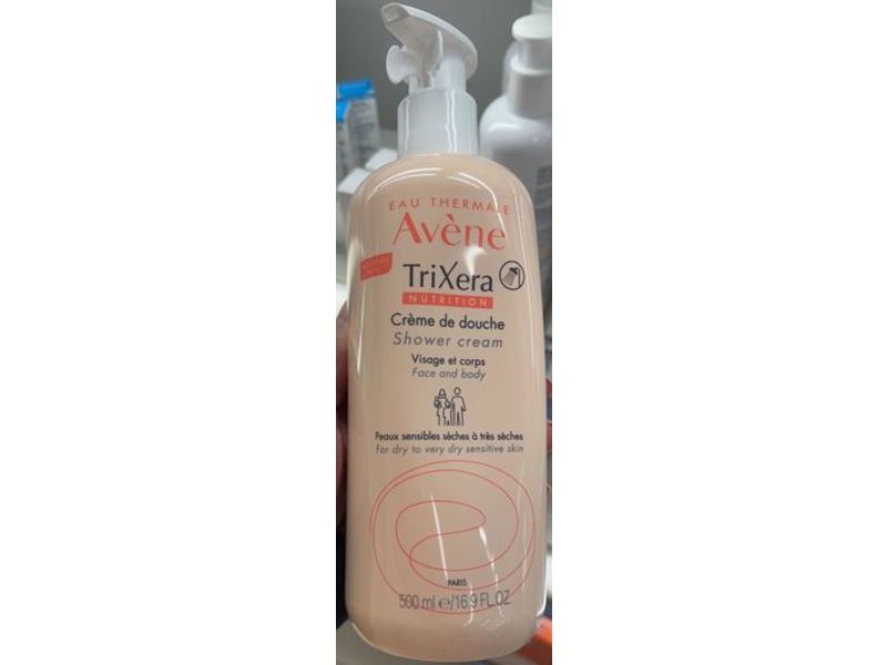 Avene Trixera Shower Cream, 16.9 fl oz/500 mL